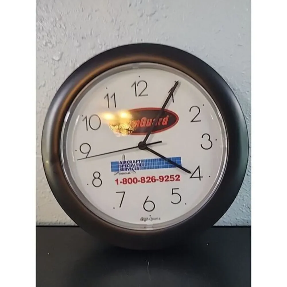 ASL CAM GAURD‎ Top-Quartz Advertising Round Wall Battery Clock